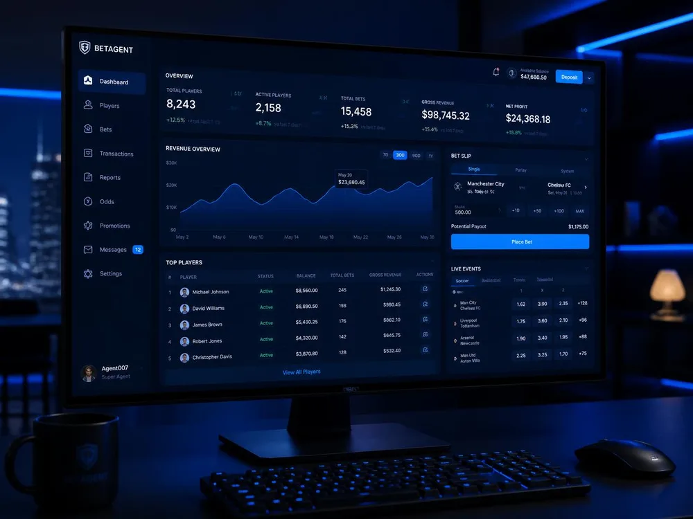 PayPerHeadGuide agent console with weekly figures